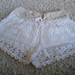 Lace beach shorts